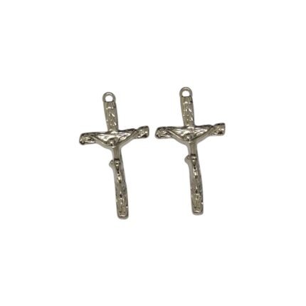 Pingente Cruz 41mm Níquel - 1 Und