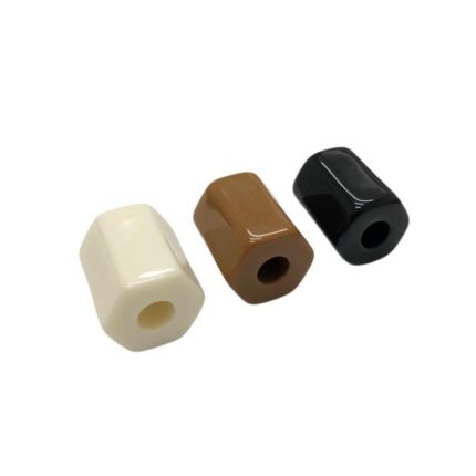 Conta Tubo Hexagonal 20x25mm Resina - 3 Unds