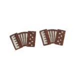 Aplique Eva Sanfona Junino 5,5cm - 6 Unds