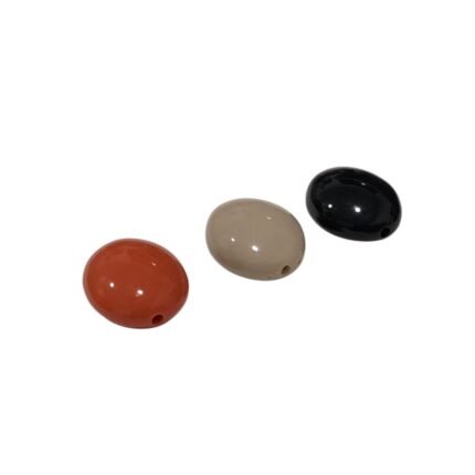 Conta Oval 19x20mm Resina - 7 Unds