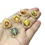 Pingente Religioso Diversos 28mm Dourado  - 1 Und - Imagem 3