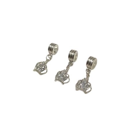 Entremeio P/ Pulseira Pandora Coroa 28mm Níquel – 1 Und