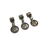 Entremeio P/ Pulseira Pandora Moeda 27mm Níquel – 1 Und