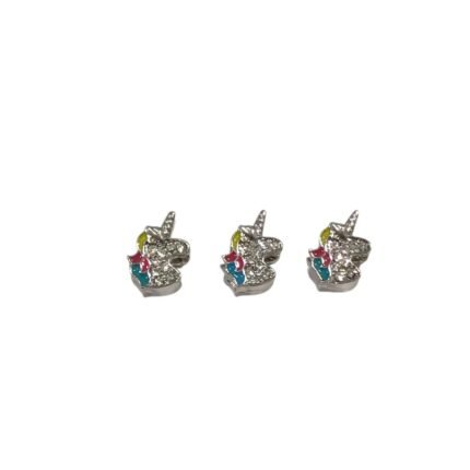 Entremeio P/ Pulseira Pandora Unicórnio 14mm Níquel – 1 Und