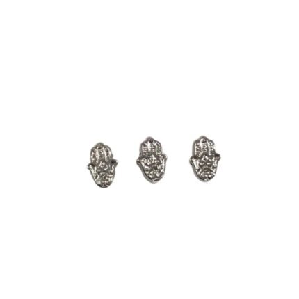 Entremeio P/ Pulseira Pandora Mão Hansá 12mm Níquel – 1 Und