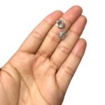 Entremeio P/ Pulseira Pandora Redondo C/Strass 9mm Níquel – 1 Und - Imagem 2