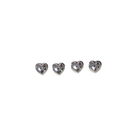 Entremeio P/ Pulseira Pandora Coração C/ Pata 10mm Níquel – 1 Und