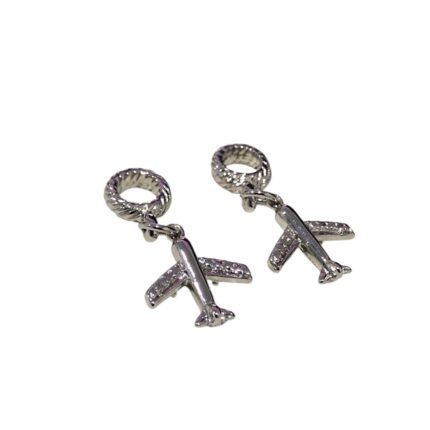 Entremeio P/ Pulseira Pandora Avião 24mm Níquel – 1 Und