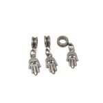 Entremeio P/ Pulseira Pandora Mão Hamsa 27mm Níquel – 1 Und - Imagem 3