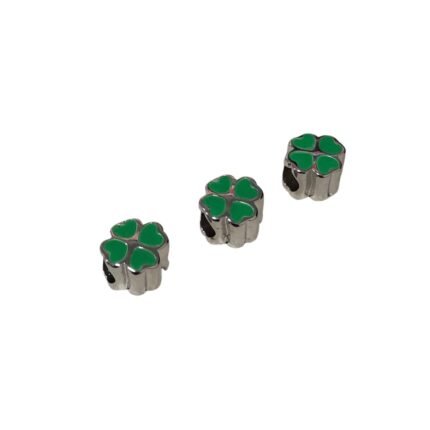 Entremeio P/ Pulseira Pandora Trevo 10mm Níquel – 1 Und