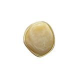 Pingente Disforme 5x47x4mm Resina Borda Dourado – 1 Und