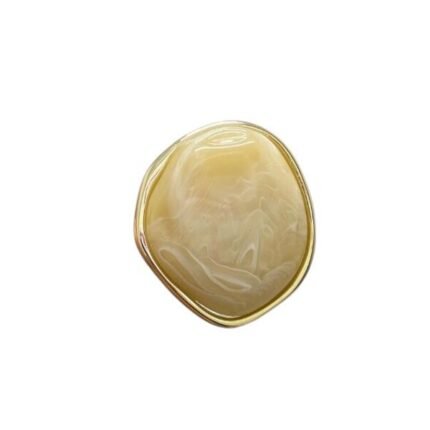 Pingente Disforme 5x47x4mm Resina Borda Dourado – 1 Und