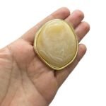 Pingente Disforme 5x47x4mm Resina Borda Dourado – 1 Und - Imagem 2