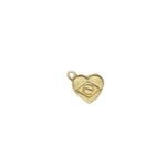 Pingente Coração Brasil 18mm Dourado – 1 Und