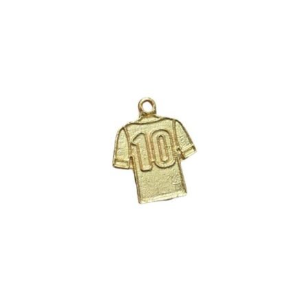 Pingente Camisa 10 Brasil 29mm Dourado – 1 Und