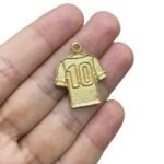 Pingente Camisa 10 Brasil 29mm Dourado – 1 Und - Imagem 3