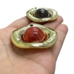 Pingente Redondo 11x24mm C/ Bola Resina - 1 Und - Imagem 2