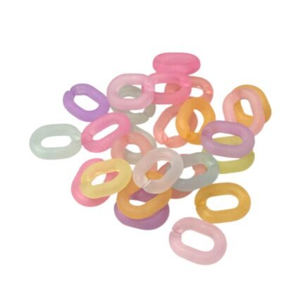 Conta Elo Retangular Corrente 15x19mm Resina - 20 Gramas