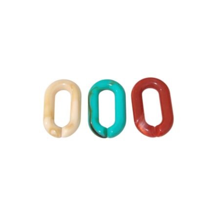 Conta Elo Retangular Corrente 23x38mm Resina – 20 Gramas