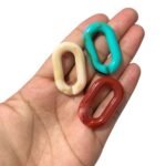 Conta Elo Retangular Corrente 23x38mm Resina – 20 Gramas - Imagem 2