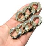 Conta Elo Abs Corrente 31x34mm Dourado - 7 Unds - Imagem 2