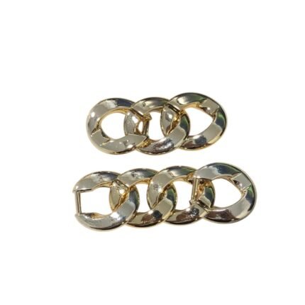 Conta Elo Abs Corrente 31x34mm Dourado - 7 Unds