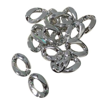 Conta Abs Elo Corrente 20x28mm Níquel - 20 Gramas