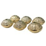 Conta Abs Redondo 15x22mm Dourado – 6 Unds