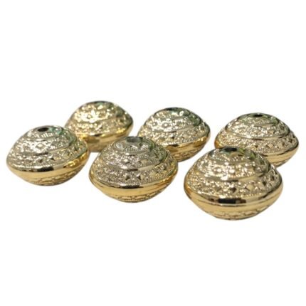 Conta Abs Redondo 15x22mm Dourado – 6 Unds