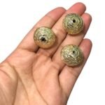 Conta Abs Redondo 15x22mm Dourado – 6 Unds - Imagem 2