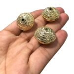 Conta Abs Redondo 15x22mm Dourado – 6 Unds - Imagem 4