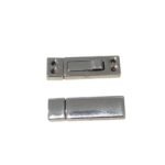 Fecho Imã Retangular 40mm Níquel - 1 Und