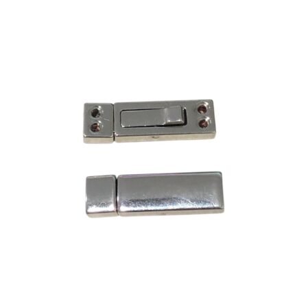Fecho Imã Retangular 40mm Níquel - 1 Und