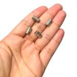 Entremeio Tubo Trabalhado 9mm Níquel - 1 Und - Imagem 2