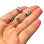 Entremeio Tubo Trabalhado 9mm Níquel - 1 Und - Imagem 4