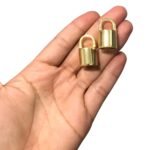 Terminal Colagem Liso 15x27mm Dourado – 1 Und - Imagem 2