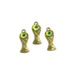 Pingente Taça Brasil C/ Resina 25mm Dourado – 1 Und