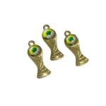 Pingente Taça Brasil C/ Resina 25mm Dourado – 1 Und - Imagem 3