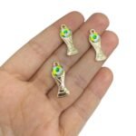 Pingente Taça Brasil C/ Resina 25mm Dourado – 1 Und - Imagem 4