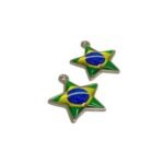 Pingente Estrela Brasil C/ Resina 24mm Níquel - 1 Und - Imagem 4
