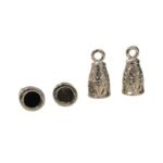 Terminal Colagem 10x19mm Trabalhado Níquel - 1 Und
