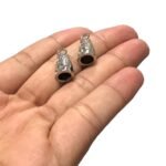 Terminal Colagem 10x19mm Trabalhado Níquel - 1 Und - Imagem 3