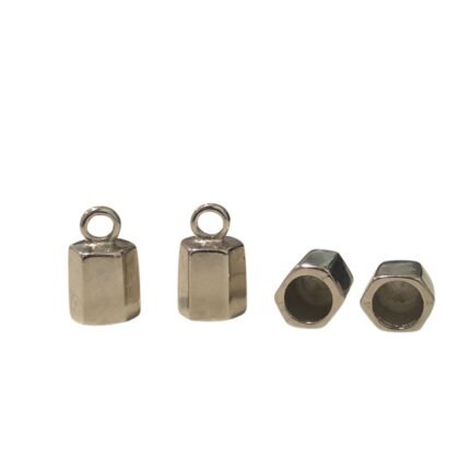 Terminal Colagem Hexágono 10x16mm Níquel - 1 Und