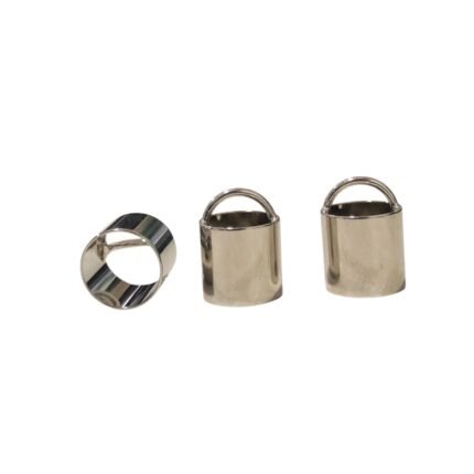 Terminal Colagem Vazado 10x14mm Níquel - 1 Und