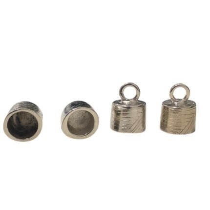 Terminal Colagem Riscado 12x16mm Níquel - 1 Und