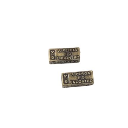 Entremeio Mistério Retangular 8x18mm Ouro Velho – 1 Und