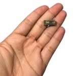 Entremeio Mistério Retangular 8x18mm Ouro Velho – 1 Und - Imagem 2