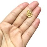 Pingente Timão 17mm Dourado - 1 Und - Imagem 2