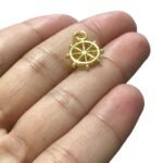 Pingente Timão 17mm Dourado - 1 Und - Imagem 5