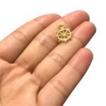 Pingente Timão 17mm Dourado - 1 Und - Imagem 4